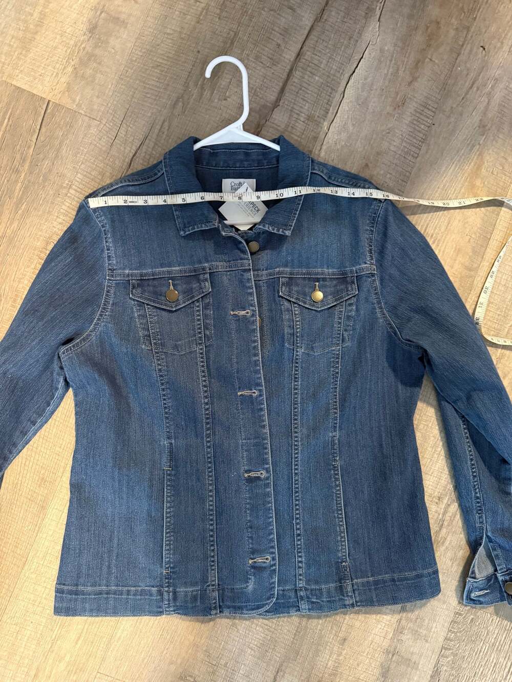 Croft & Barrow Medium/Dark Wash Denim Jacket Women’s Size M